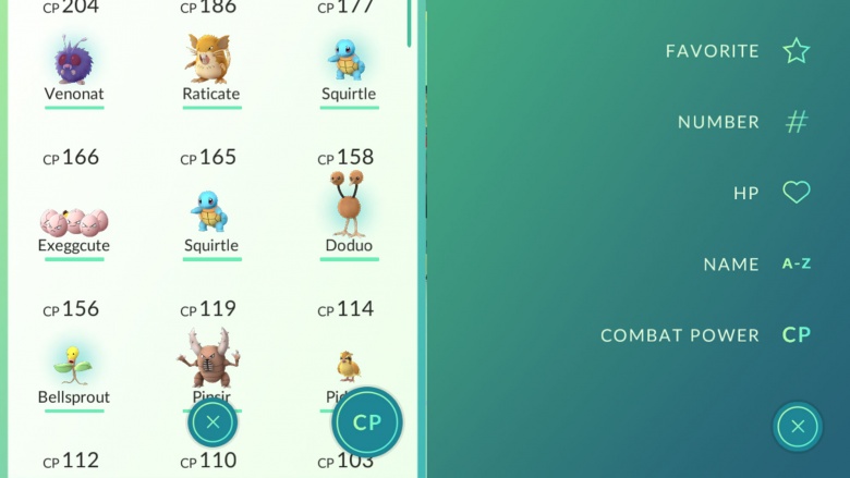 Pokemon Go Hatch List